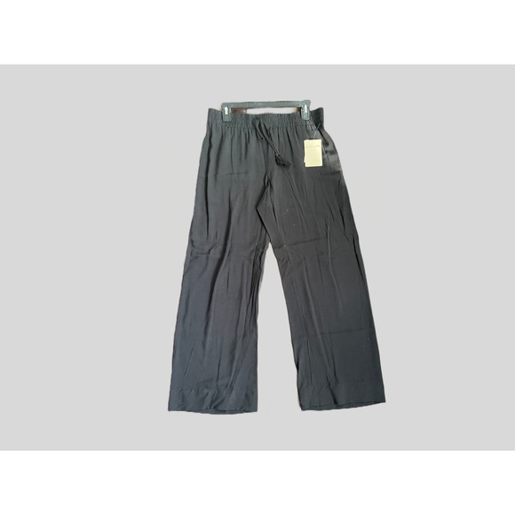 Bebop Wide Leg Tie Front Pants Black Large NWT - Picture 1 of 5
